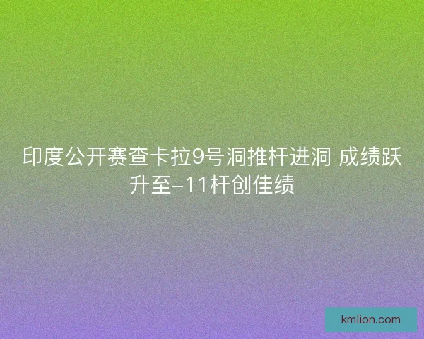 印度公开赛查卡拉9号洞推杆进洞 成绩跃升至-11杆创佳绩